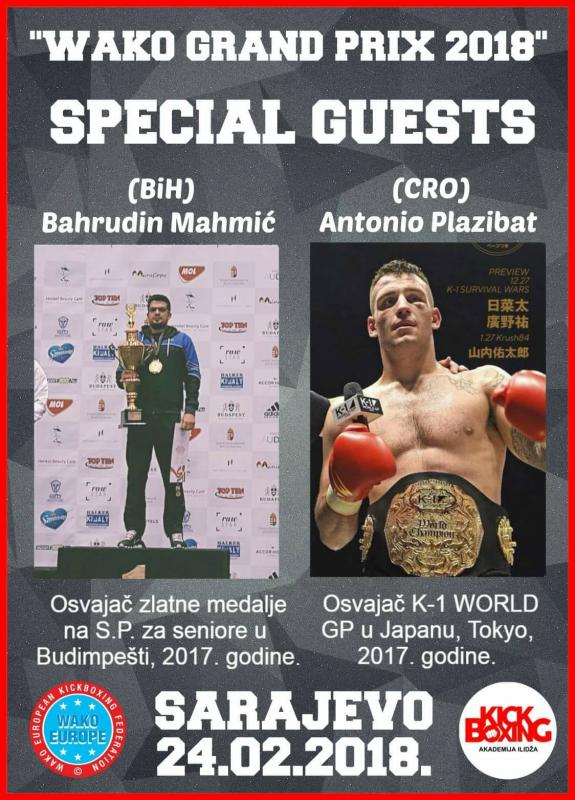 WAKO Grand Prix BiH.jpg - Bahrudin Mahmić i Antonio Plazibat specijalni gosti tradicionalnog desetog po redu turnira